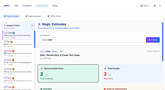 Magic Estimates - AI-powered estimation and quality analysis for Jira tickets
